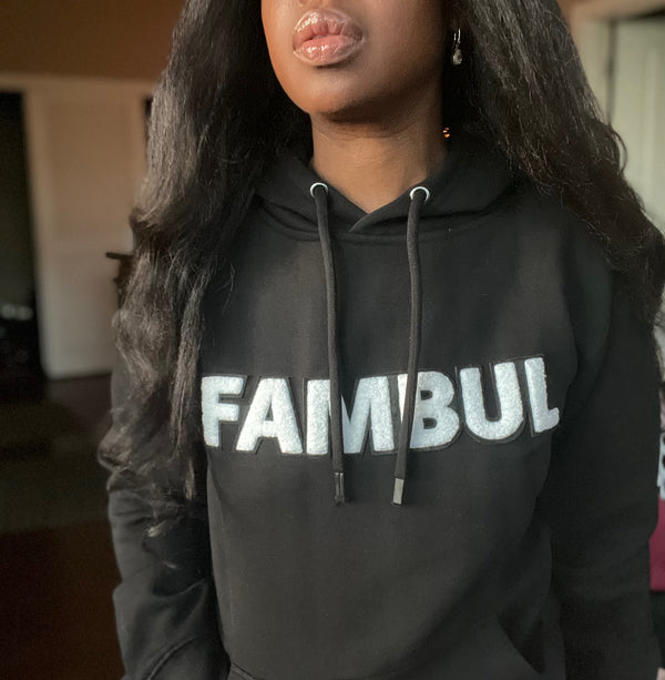FAMBUL Chenille Logo Hooded Sweatshirt